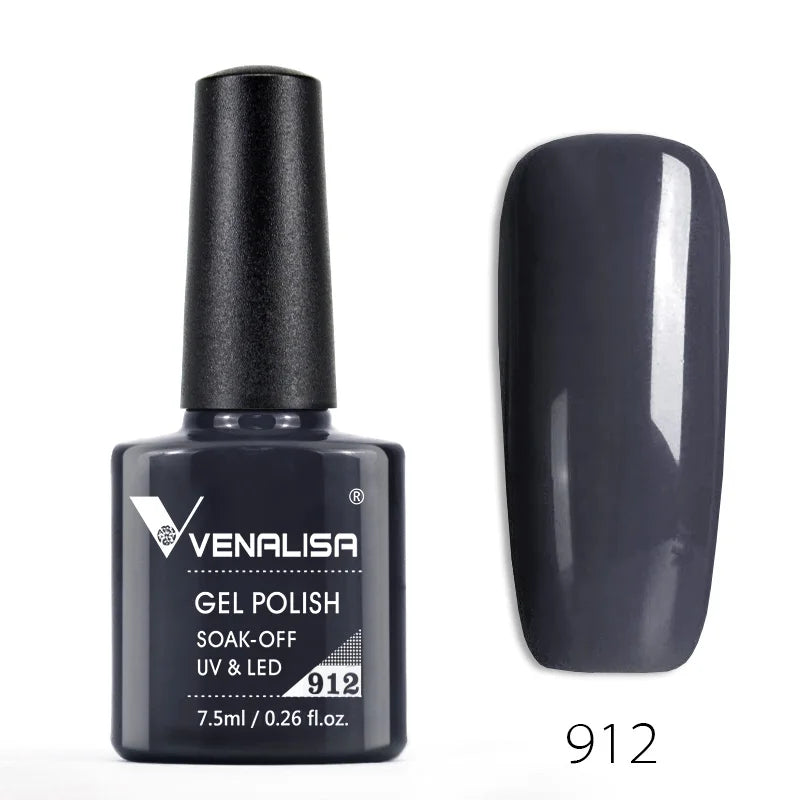 Venalisa Nail Gel Polish Full Coverage Beatuiful Color Glitter Color Matt Tempered Top Coat Soak Off Polish Gel Nail Manicure