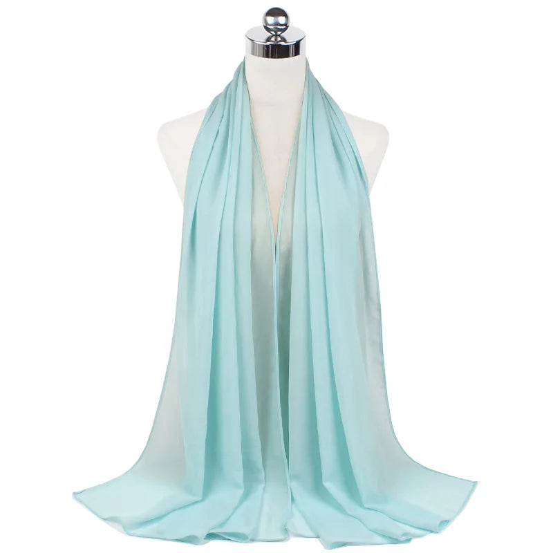 Premium Chiffon Hijab Scarf For Women Turban For Veil Scarves Muslim Hijabs For Woman Shawls For Veils Hijab Accessoires Ramadan