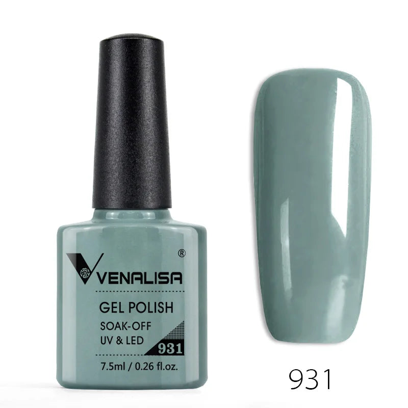 Venalisa Nail Gel Polish Full Coverage Beatuiful Color Glitter Color Matt Tempered Top Coat Soak Off Polish Gel Nail Manicure