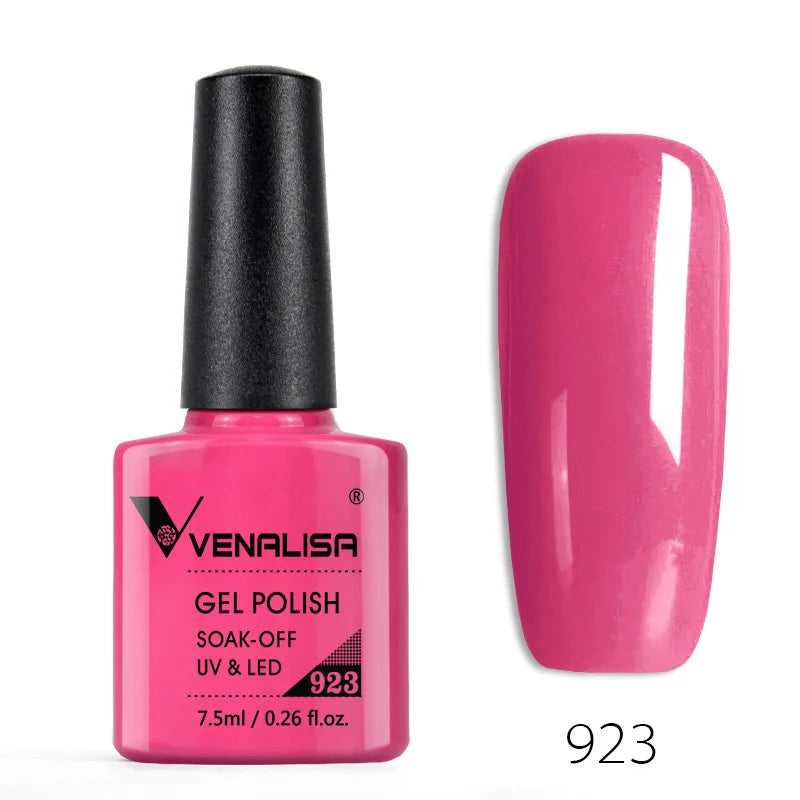 Venalisa Nail Gel Polish Full Coverage Beatuiful Color Glitter Color Matt Tempered Top Coat Soak Off Polish Gel Nail Manicure