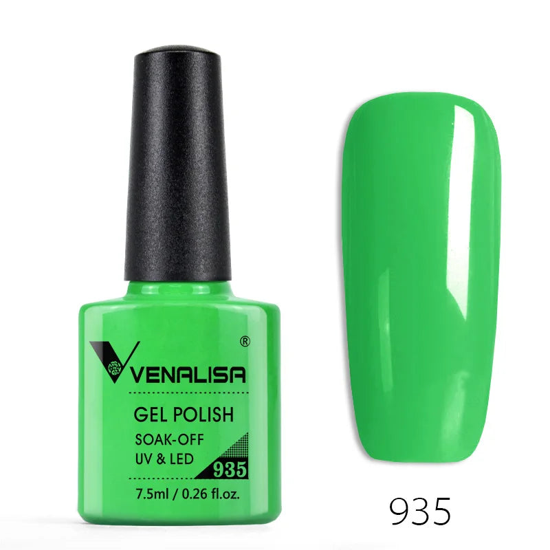 Venalisa Nail Gel Polish Full Coverage Beatuiful Color Glitter Color Matt Tempered Top Coat Soak Off Polish Gel Nail Manicure