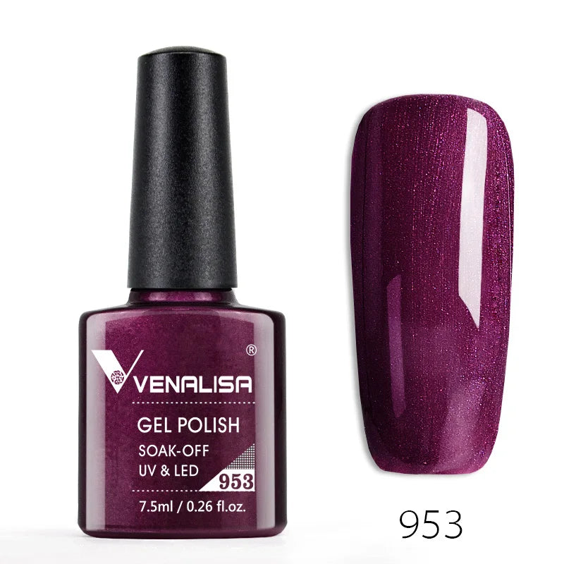 Venalisa Nail Gel Polish Full Coverage Beatuiful Color Glitter Color Matt Tempered Top Coat Soak Off Polish Gel Nail Manicure
