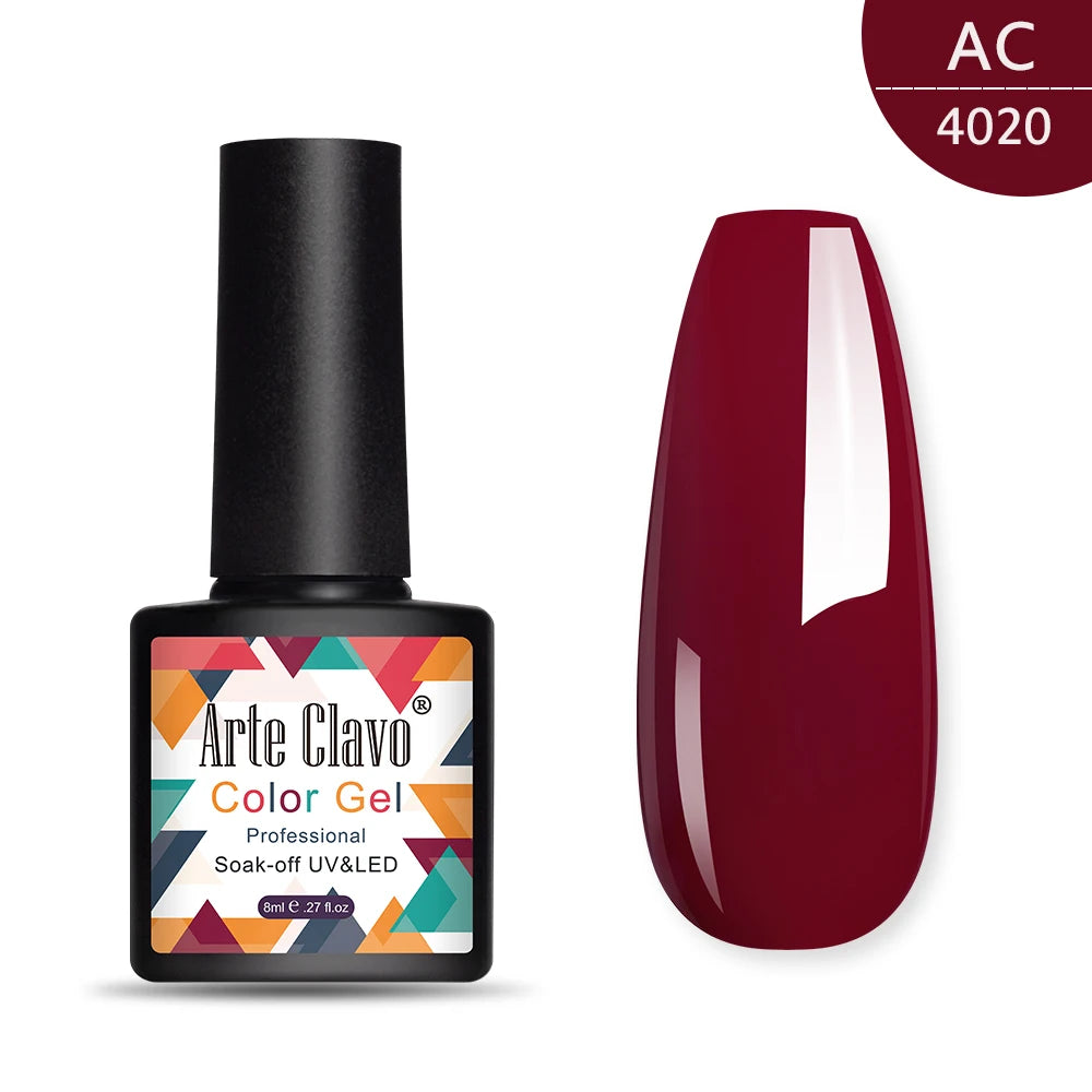 Arte Clavo 8ml green series nail gel polish Hybrid Vernis Semi Permanent UV Soak Off nail art Manicure Gel Varnishes Lak Primer