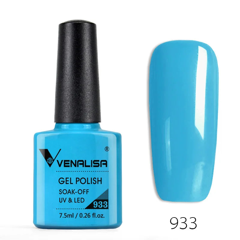 Venalisa Nail Gel Polish Full Coverage Beatuiful Color Glitter Color Matt Tempered Top Coat Soak Off Polish Gel Nail Manicure