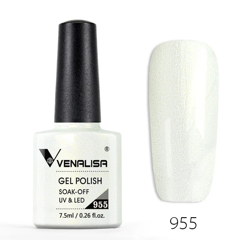 Venalisa Nail Gel Polish Full Coverage Beatuiful Color Glitter Color Matt Tempered Top Coat Soak Off Polish Gel Nail Manicure