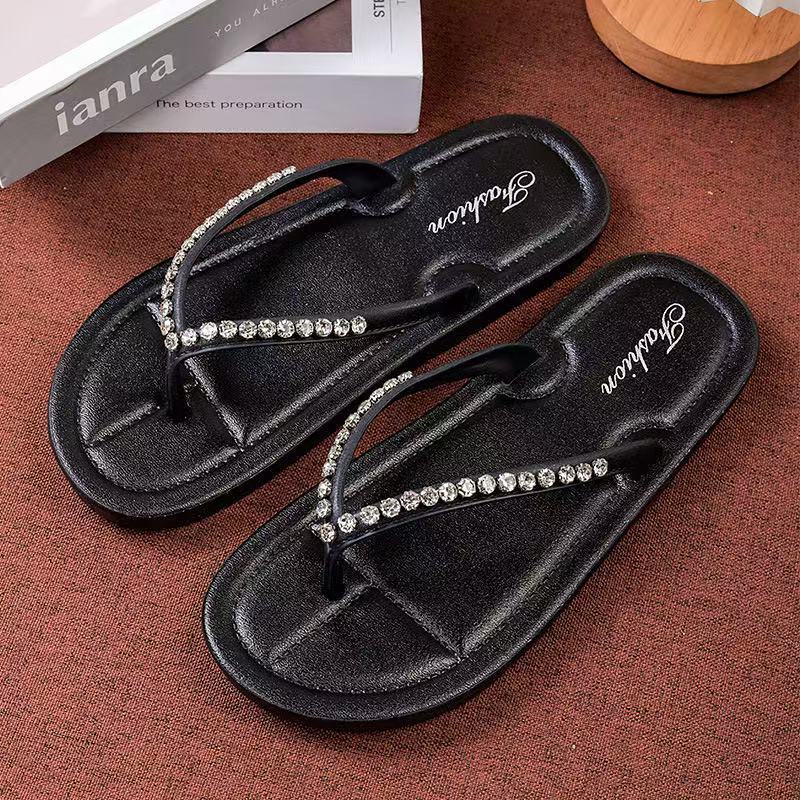 High-End Simple Water Brick Flip-Flops for Women Summer 2025 New Internet Celebrity Hot Style Outer Wear Flip-Flops Anti-Slip Sandals