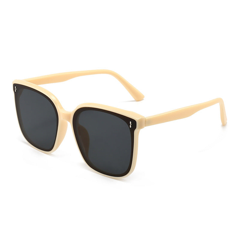 23 New Style Simple Square Sunglasses for Women, Korean Version, Fashionable Retro Versatile Internet Celebrity Sunglasses, Polarized Sun Protection Shades