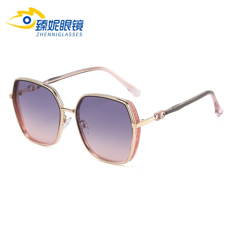 Sunglasses for Women 2026 New Style High-End Large Frame Suitable for Square and Round Faces Uv Protection Women's Sunglasses
