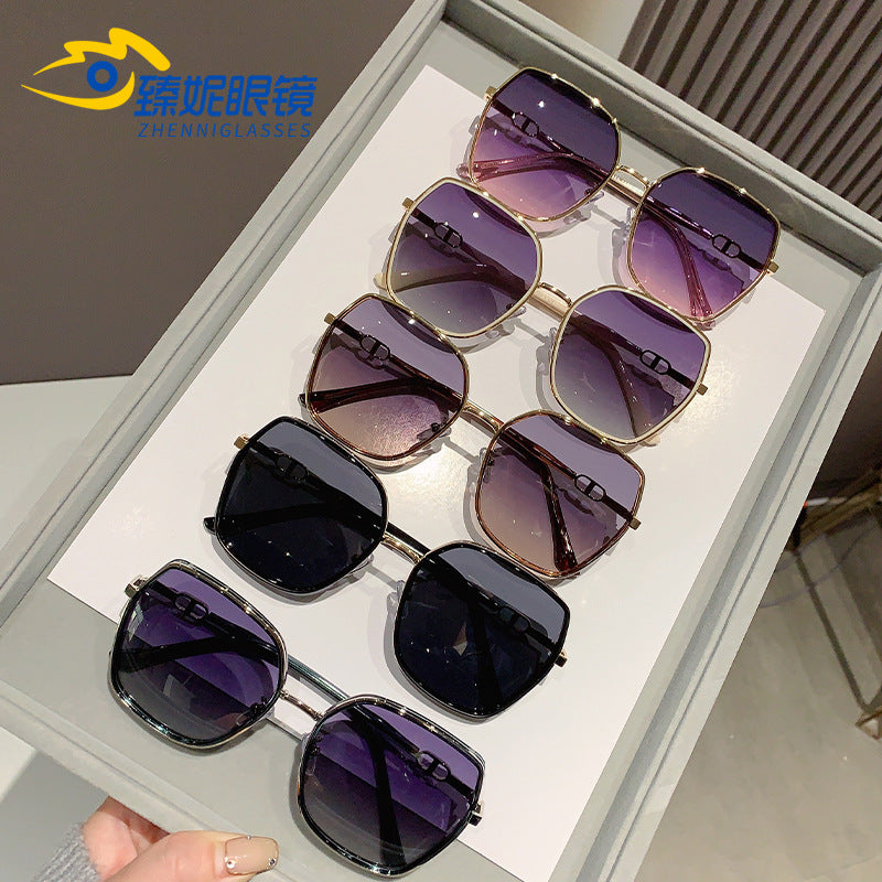 Sunglasses for Women 2026 New Style High-End Large Frame Suitable for Square and Round Faces Uv Protection Women's Sunglasses