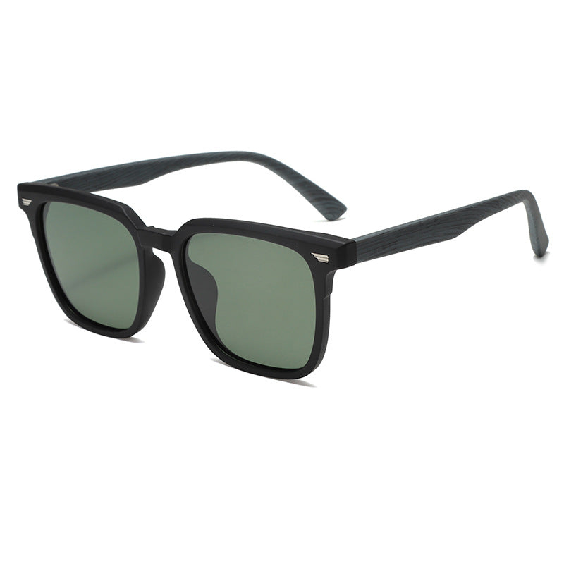 Internet famous fashion rice nail sunglasses polarizing glasses special sunglasses for driving wood grain leg sunglasses women's UV protection