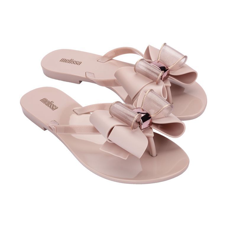 Melissa 2026 New Women's Sandals Melissa Women's Flip-Flops for Outdoor Wear Summer Bow Beach Shoes for Women