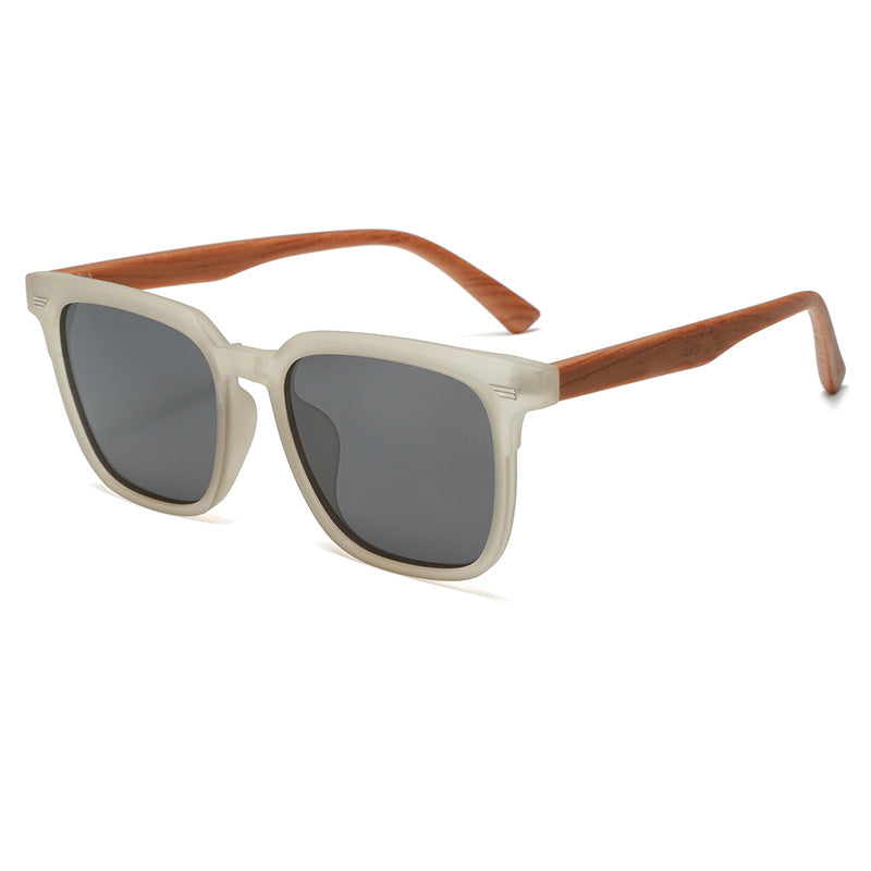 Internet famous fashion rice nail sunglasses polarizing glasses special sunglasses for driving wood grain leg sunglasses women's UV protection
