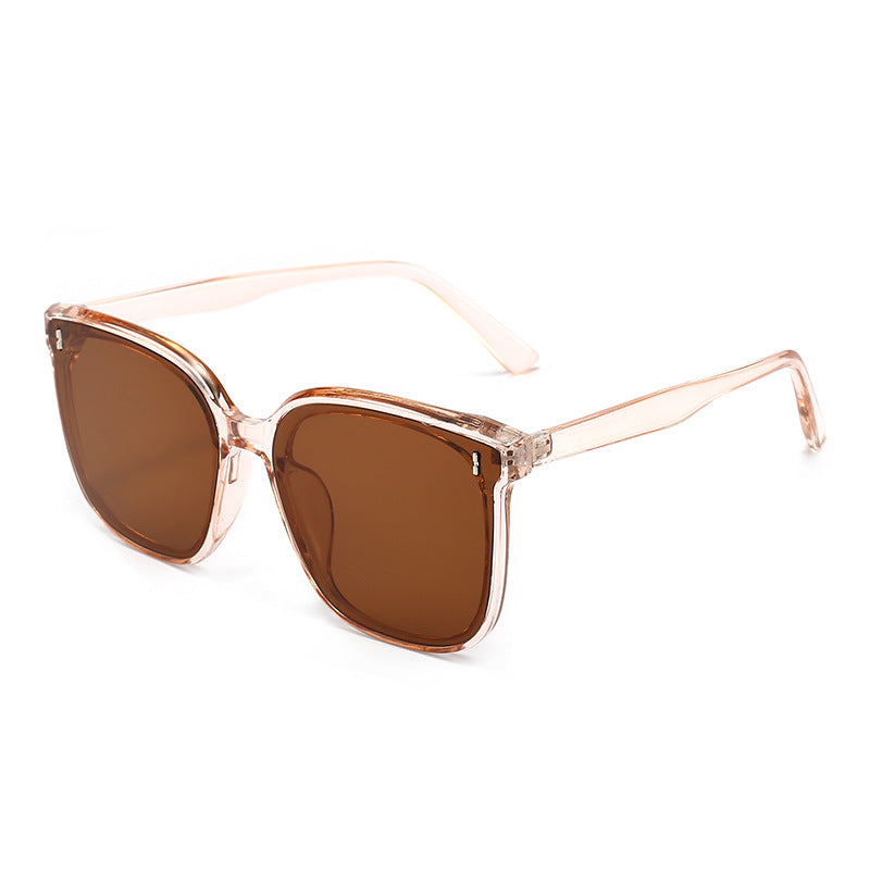 23 New Style Simple Square Sunglasses for Women, Korean Version, Fashionable Retro Versatile Internet Celebrity Sunglasses, Polarized Sun Protection Shades