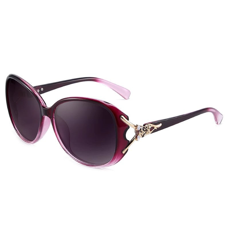 Sunglasses for Women 2025 Summer New Trendy Anti-Uv Women's Sunglasses Fashionable Round Face Polarized Glasses Big Face Slimming Look