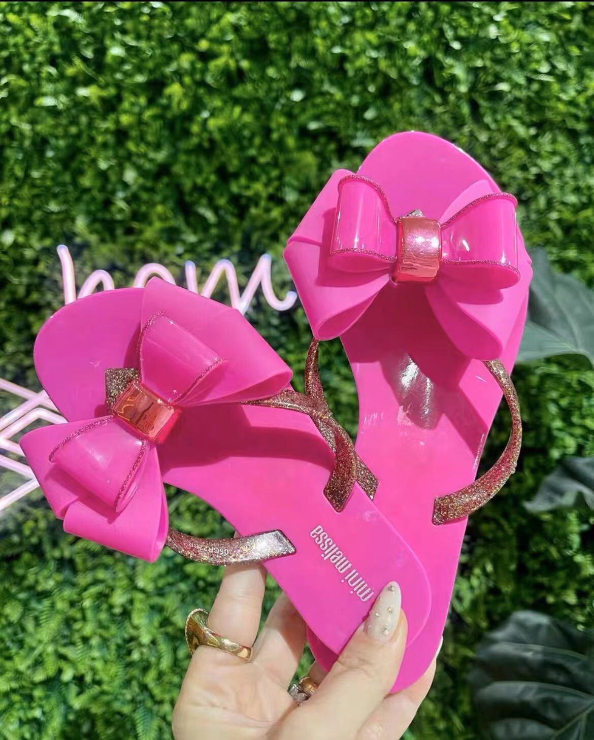 Melissa 2026 New Women's Sandals Melissa Women's Flip-Flops for Outdoor Wear Summer Bow Beach Shoes for Women