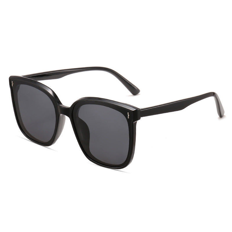 23 New Style Simple Square Sunglasses for Women, Korean Version, Fashionable Retro Versatile Internet Celebrity Sunglasses, Polarized Sun Protection Shades