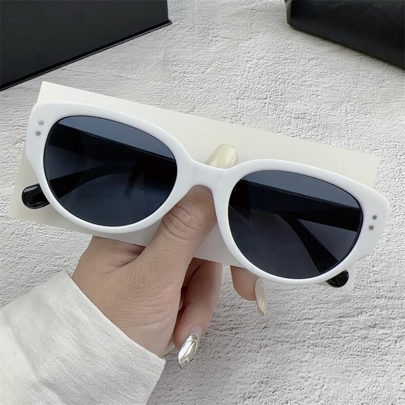 Wang Jiaer Same Style Sunglasses Women's High-end Korean Style Retro Sunglasses Men's Anti-ultraviolet Glasses 2024 New