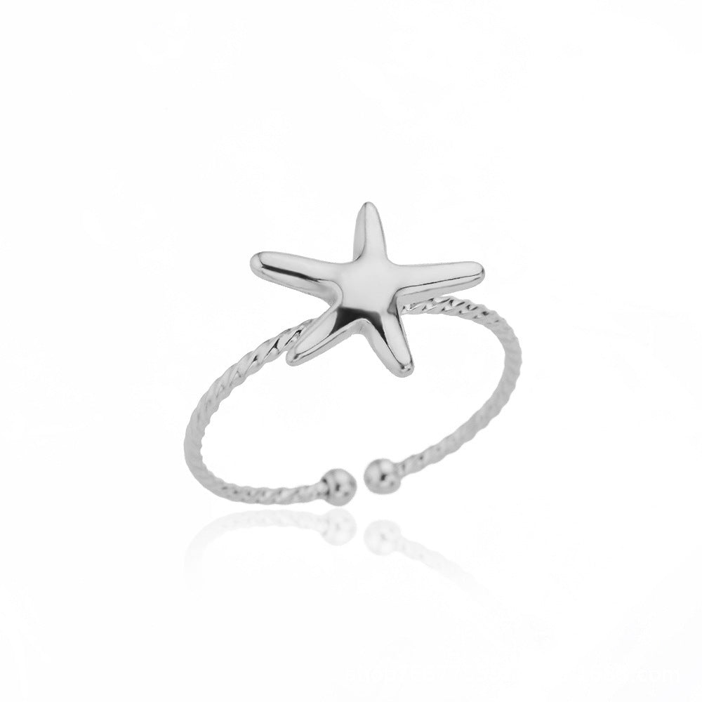 Cross-border European and American explosions stainless steel ring adjustable geometric ring 18k furnace electroplated titanium steel ring wholesale