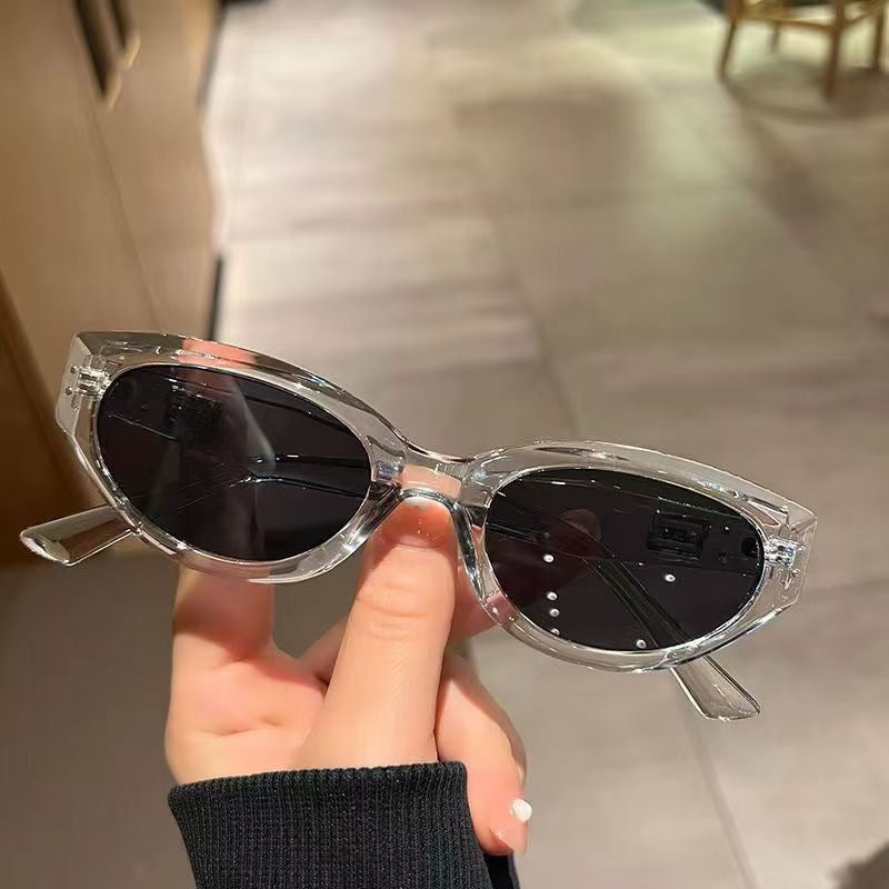 2025 New Style Functional Wind-style Cateye Sunglasses Women's Trendy Square-round Face Slimming High-grade Socialite Internet Celebrity Sunglasses