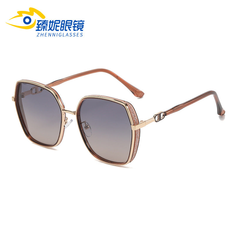 Sunglasses for Women 2026 New Style High-End Large Frame Suitable for Square and Round Faces Uv Protection Women's Sunglasses