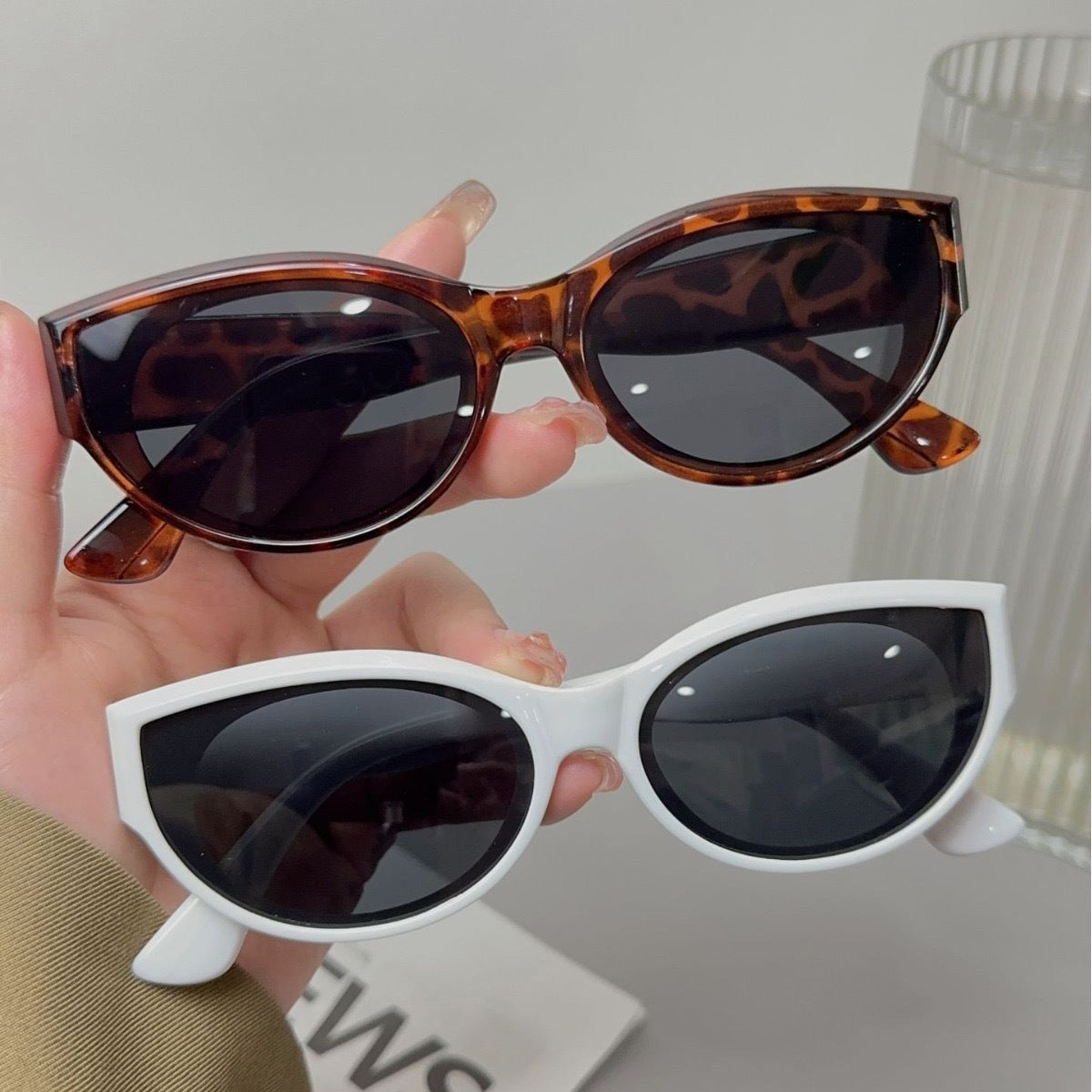 Cross-Border European and American Sunglasses for Men, Anti-Uv 2023 New Sunglasses for Women, Retro Cat-Eye Fashion Glasses Trendy