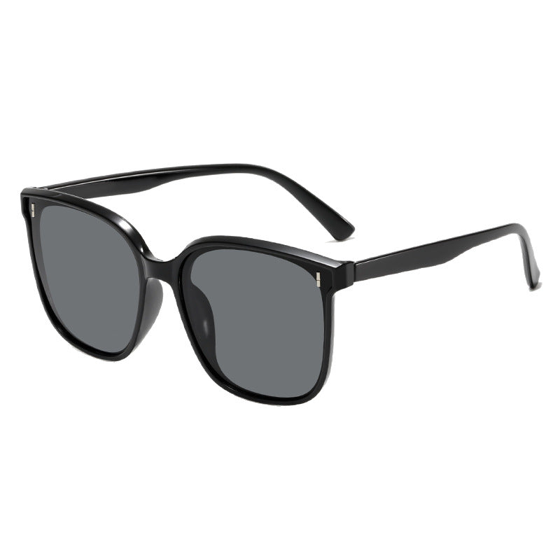 Metal Hinge Polarized Sunglasses for Women with Round Faces, High-End New Large Frame Anti-Uv Driving Sunglasses for Men