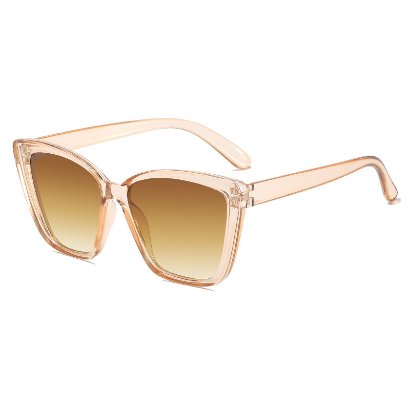 New Trendy Cross-Border Popular Style European and American Cat-Eye Sunglasses with a Fashionable and High-End Square Frame