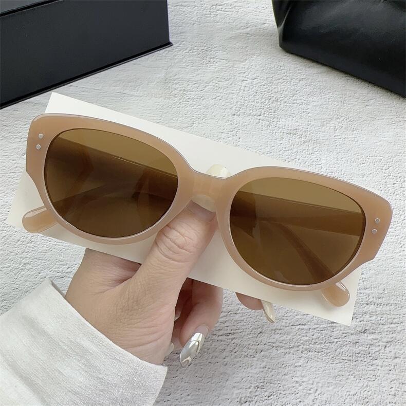 Wang Jiaer Same Style Sunglasses Women's High-end Korean Style Retro Sunglasses Men's Anti-ultraviolet Glasses 2024 New