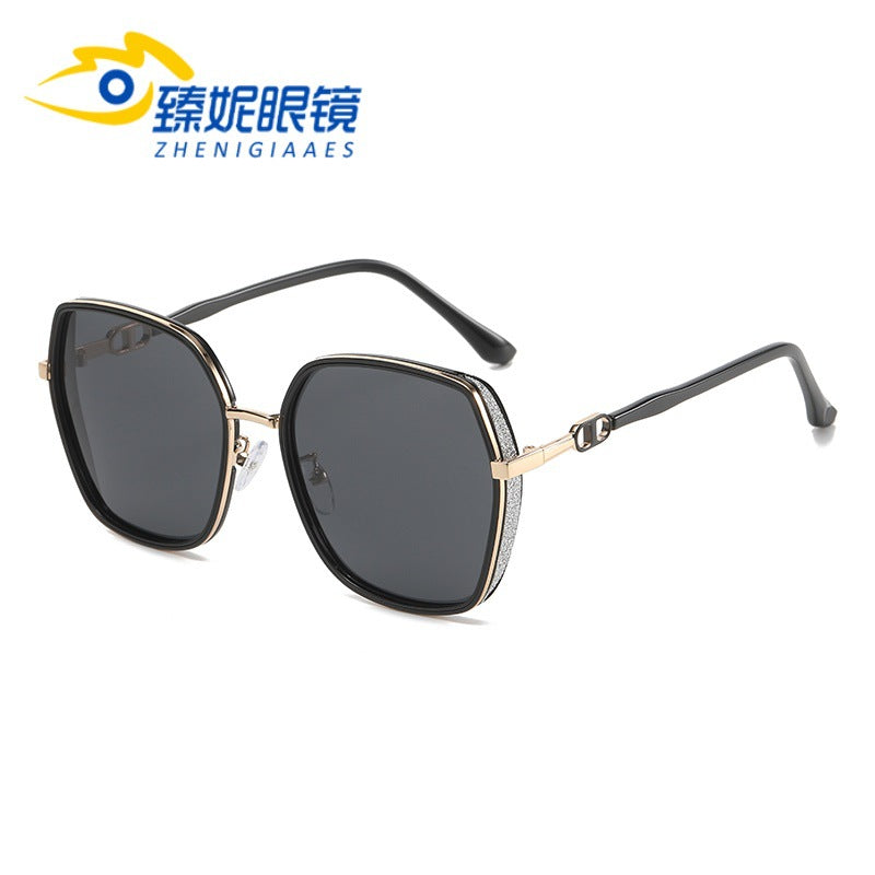 Sunglasses for Women 2026 New Style High-End Large Frame Suitable for Square and Round Faces Uv Protection Women's Sunglasses