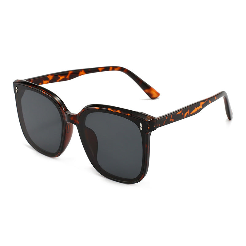 23 New Style Simple Square Sunglasses for Women, Korean Version, Fashionable Retro Versatile Internet Celebrity Sunglasses, Polarized Sun Protection Shades