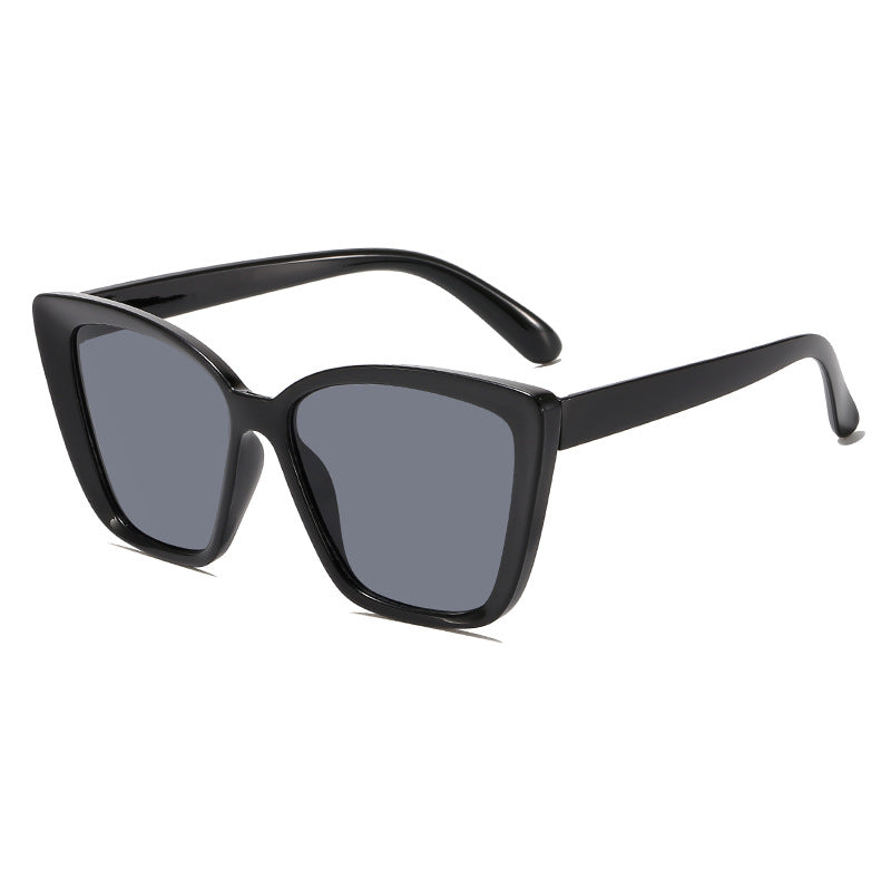 New Trendy Cross-Border Popular Style European and American Cat-Eye Sunglasses with a Fashionable and High-End Square Frame