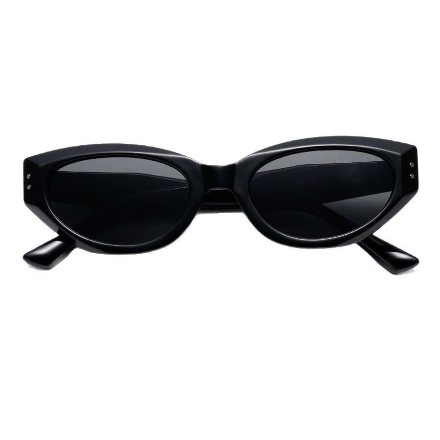 2025 New Style Functional Wind-style Cateye Sunglasses Women's Trendy Square-round Face Slimming High-grade Socialite Internet Celebrity Sunglasses