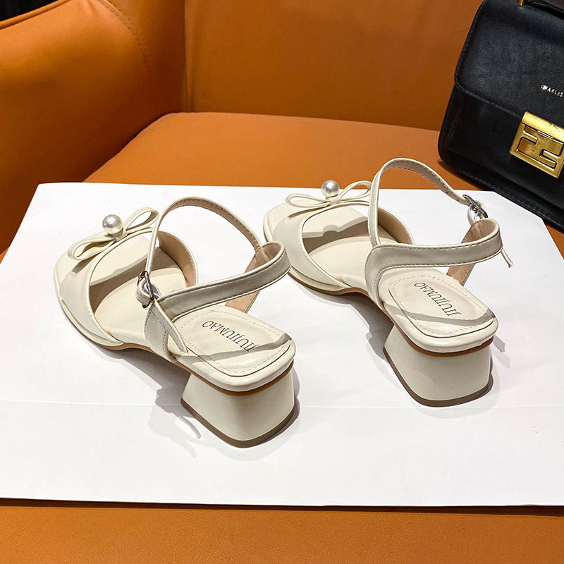 French-Style One-Strap Sandals for Women, 2026 Summer New Versatile Open-Toe Fashion Fairy Style High Heels to Match Dresses