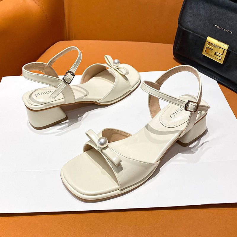 French-Style One-Strap Sandals for Women, 2026 Summer New Versatile Open-Toe Fashion Fairy Style High Heels to Match Dresses