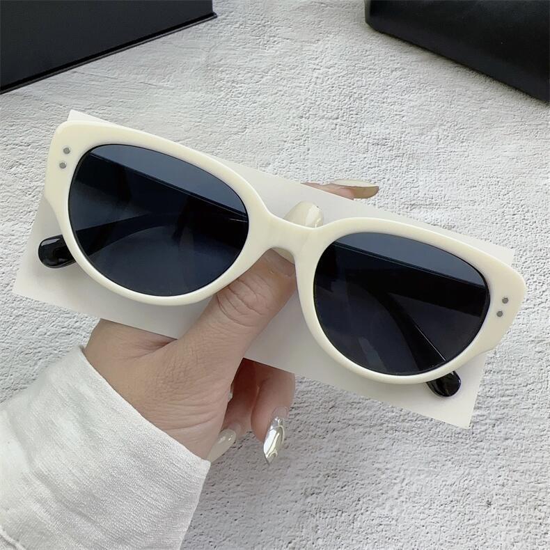 Wang Jiaer Same Style Sunglasses Women's High-end Korean Style Retro Sunglasses Men's Anti-ultraviolet Glasses 2024 New