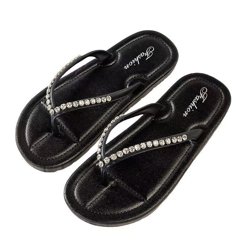 High-End Simple Water Brick Flip-Flops for Women Summer 2025 New Internet Celebrity Hot Style Outer Wear Flip-Flops Anti-Slip Sandals