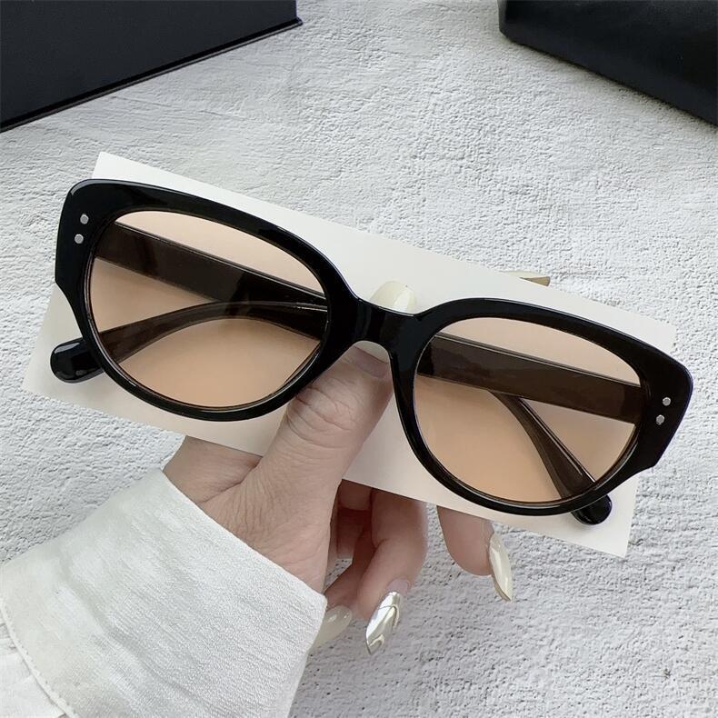Wang Jiaer Same Style Sunglasses Women's High-end Korean Style Retro Sunglasses Men's Anti-ultraviolet Glasses 2024 New