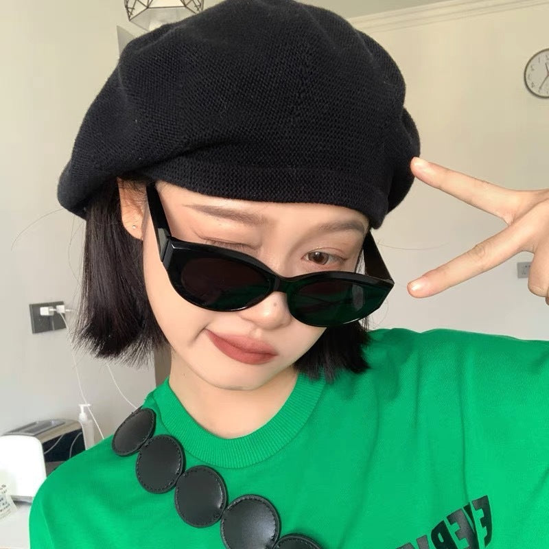 Cross-Border European and American Sunglasses for Men, Anti-Uv 2023 New Sunglasses for Women, Retro Cat-Eye Fashion Glasses Trendy