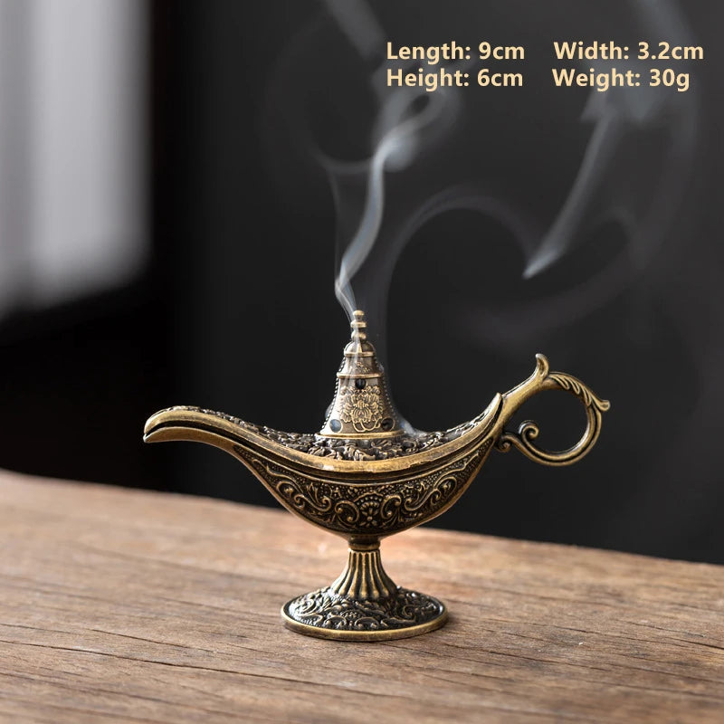 Antique Arabic Style Metal Incense Burner & Candle Holder