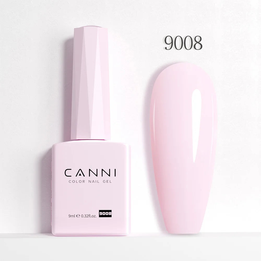 Canni Nail Gel Polish Jelly Nude Color HEMA FREE 9ml Transparent Semi Permanent Natural Nude Collection French Nail Gel Lacquer