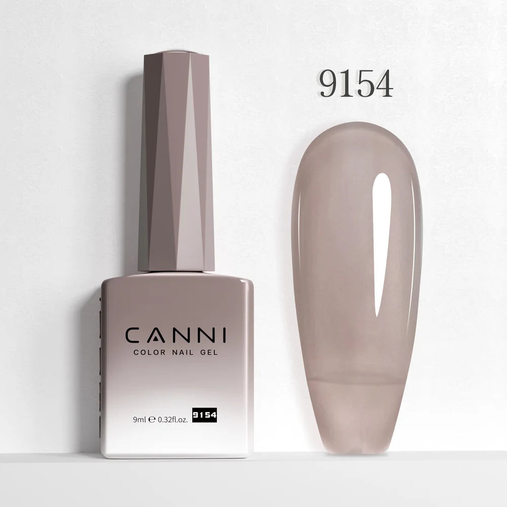 Canni Nail Gel Polish Jelly Nude Color HEMA FREE 9ml Transparent Semi Permanent Natural Nude Collection French Nail Gel Lacquer
