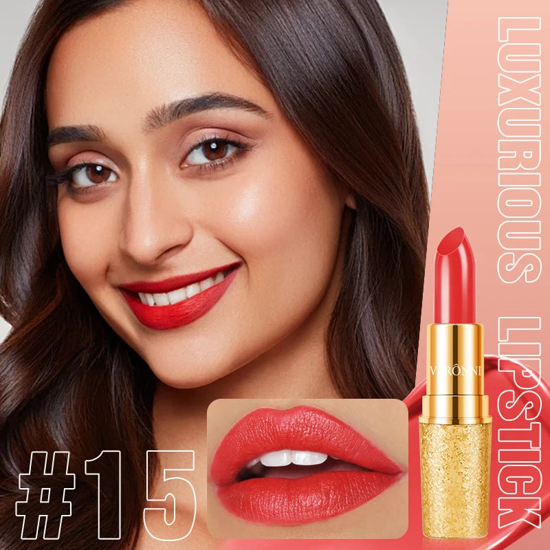 Matte Lipstick Long Lasting Waterproof Lip Stick Smudge-free Classic Highly Pigmented Velvet Finish Lip Tint Makeup
