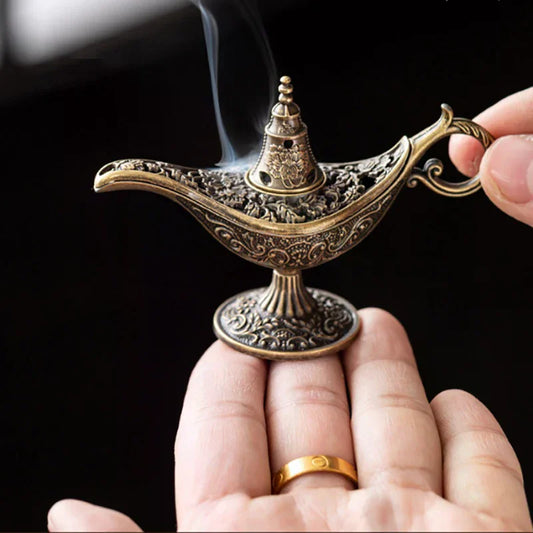 Antique Arabic Style Metal Incense Burner & Candle Holder