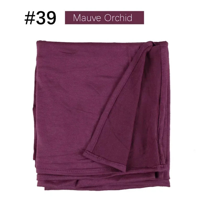 58 Color Muslim Woman Model Hijabs Sweat Long Scarf Malay Mercerized Cotton Turban Warm Shawl Women Turban for Ladies 170*60cm