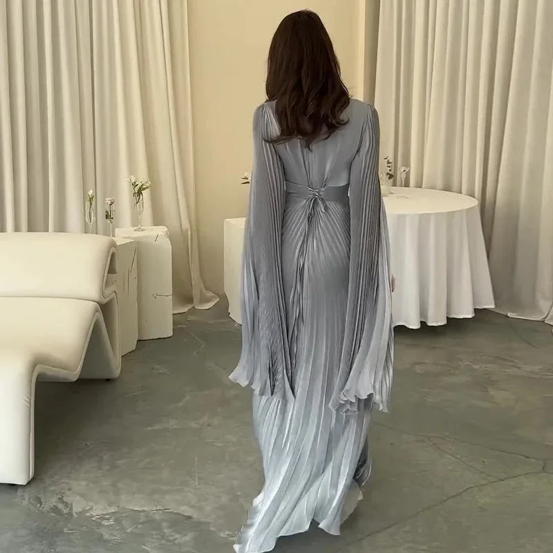 Jalabiya Eid Muslim Abaya for Women Party Pleated Dress Ramadan Abayas Kaftan Arab Morocco Dubai Islam Vestidos Long Robe