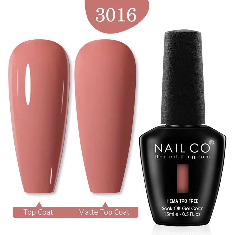NAILCO Red Colors Series 15ML Nail Gel Polish Nail Supplies Semi Permanent For Nail Art Manicure Soak Off LED UV Hybrid Varnish