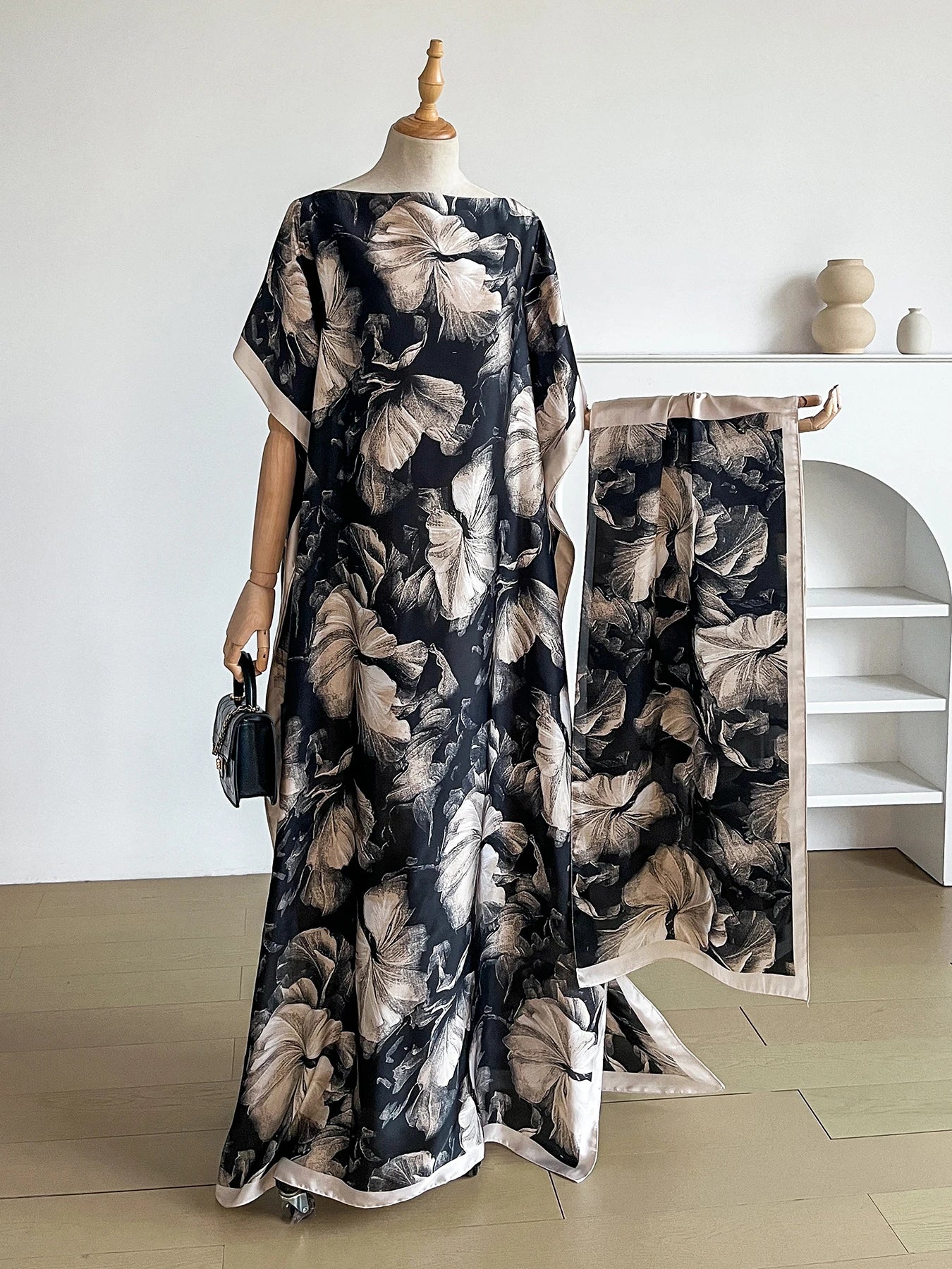New 2026 Dubai Abaya For Women Summer Short Sleeve Cotton Dress Gold Stamping Loose Lady Maxi Islam African Dress With Big Scarf