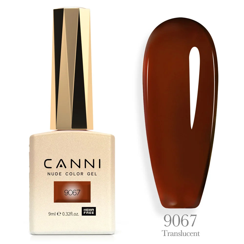 Canni Nail Gel Polish Jelly Nude Color HEMA FREE 9ml Transparent Semi Permanent Natural Nude Collection French Nail Gel Lacquer