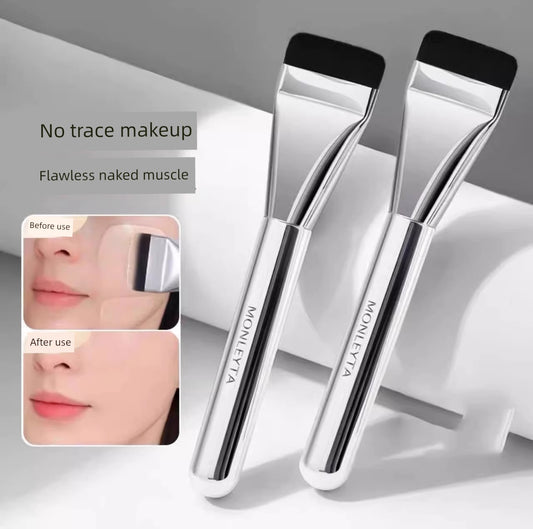Li Jiaqi Recommend Best Selling One Word Powder Foundation Brush Ultra-Thin Seamless Smear-Proof Makeup Flat Head Flat Head Liquid Foundation Makeup Brush