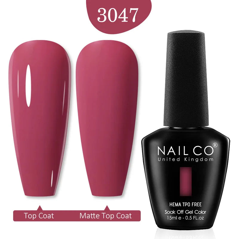 NAILCO Red Colors Series 15ML Nail Gel Polish Nail Supplies Semi Permanent For Nail Art Manicure Soak Off LED UV Hybrid Varnish